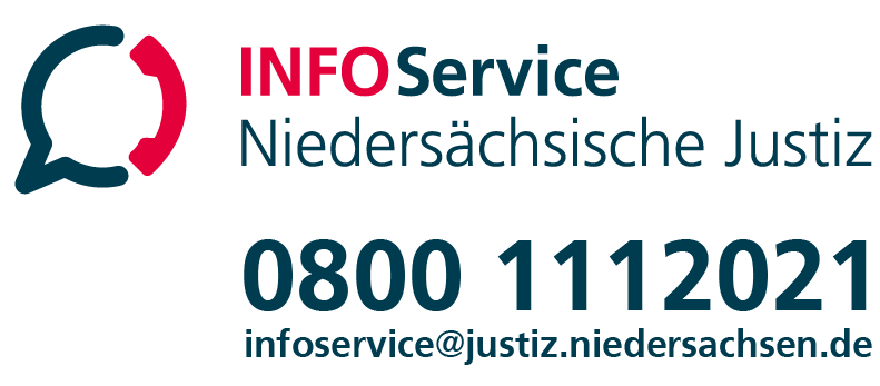 Logo: Banner INFOService Justiz Niedersachsen