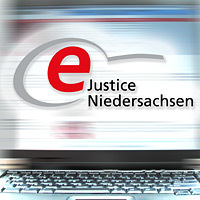 Logo von eJustice Niedersachsen (zum Artikel: Elektronischer Rechtsverkehr, Niedersächsisches Justizministerium)